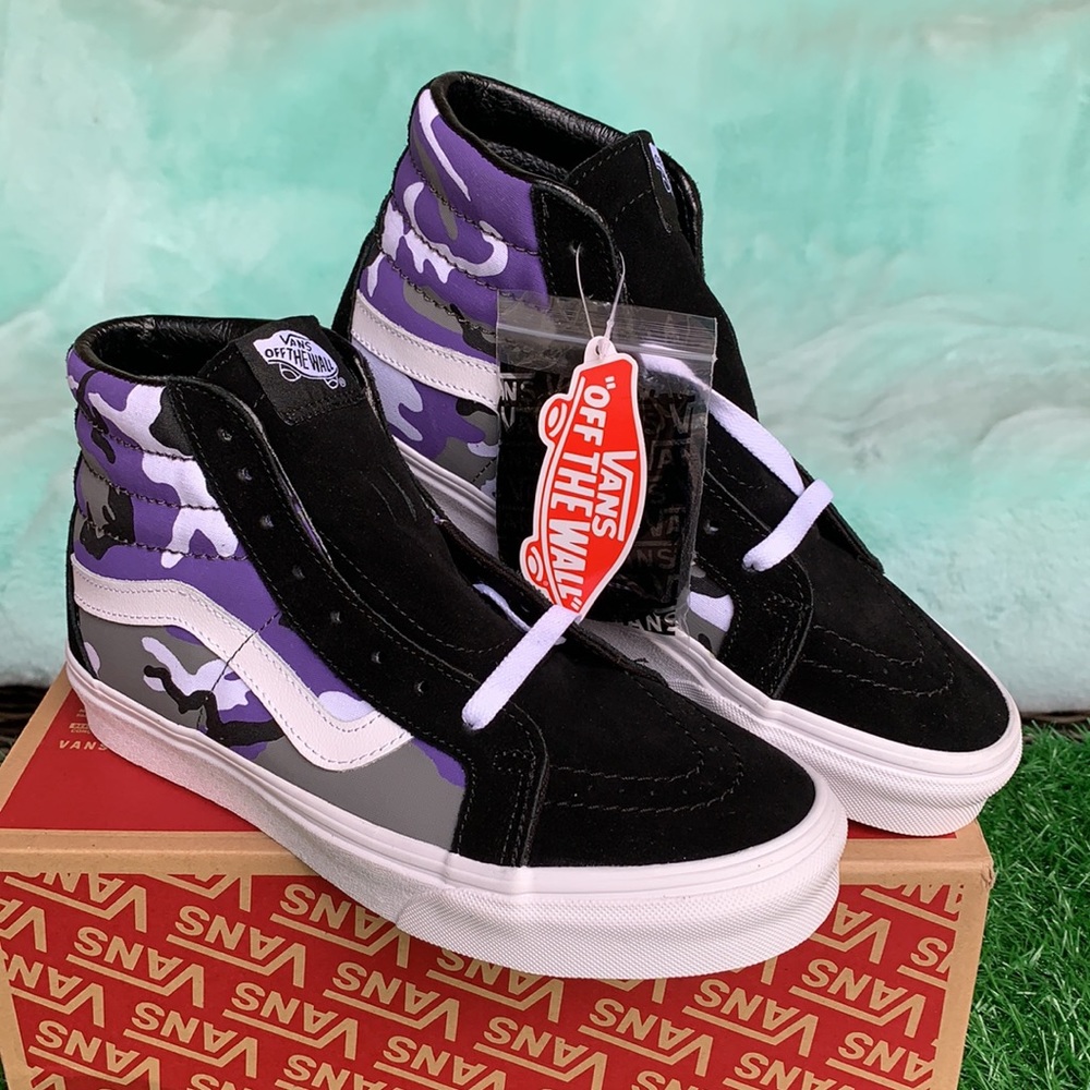 VANS SK8-Hi REISSUE POP CAMO Black/Heliotro WMNS - Picture 4 of 12